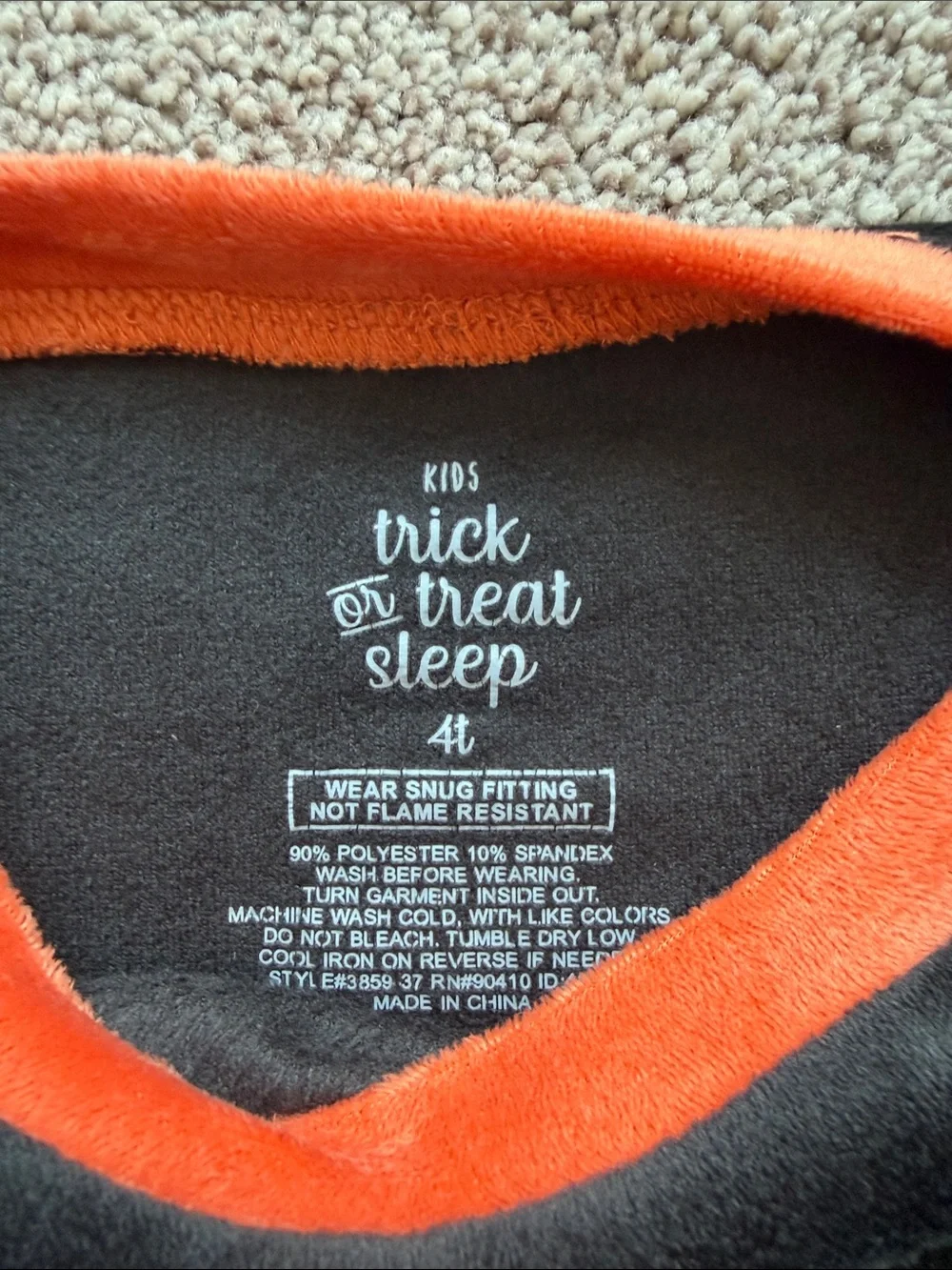 Kids Boo Crew Halloween Pajama Set - Black & Orange
